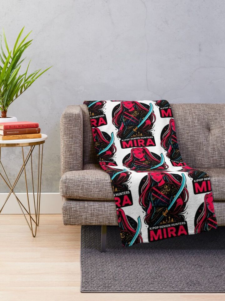 K-Pop Demon Hunters art Mira Fleece Blanket