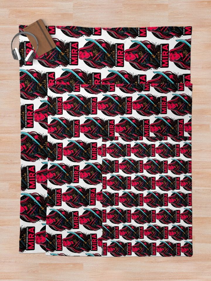 K-Pop Demon Hunters art Mira Fleece Blanket