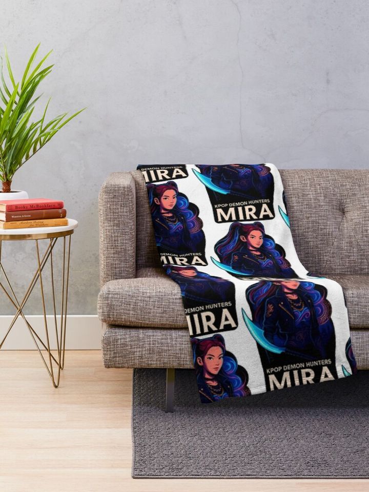 K-Pop Demon Hunters art Mira Fleece Blanket