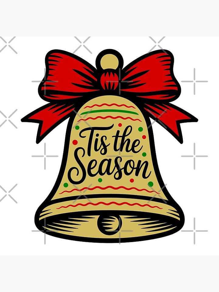 Tis the Season Christmas Bell Pillow
