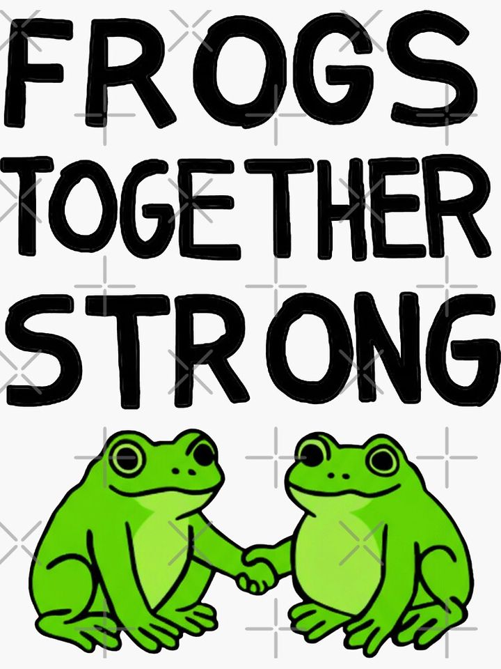 Portland Frog Protest - Frogs Together Strong Sticker