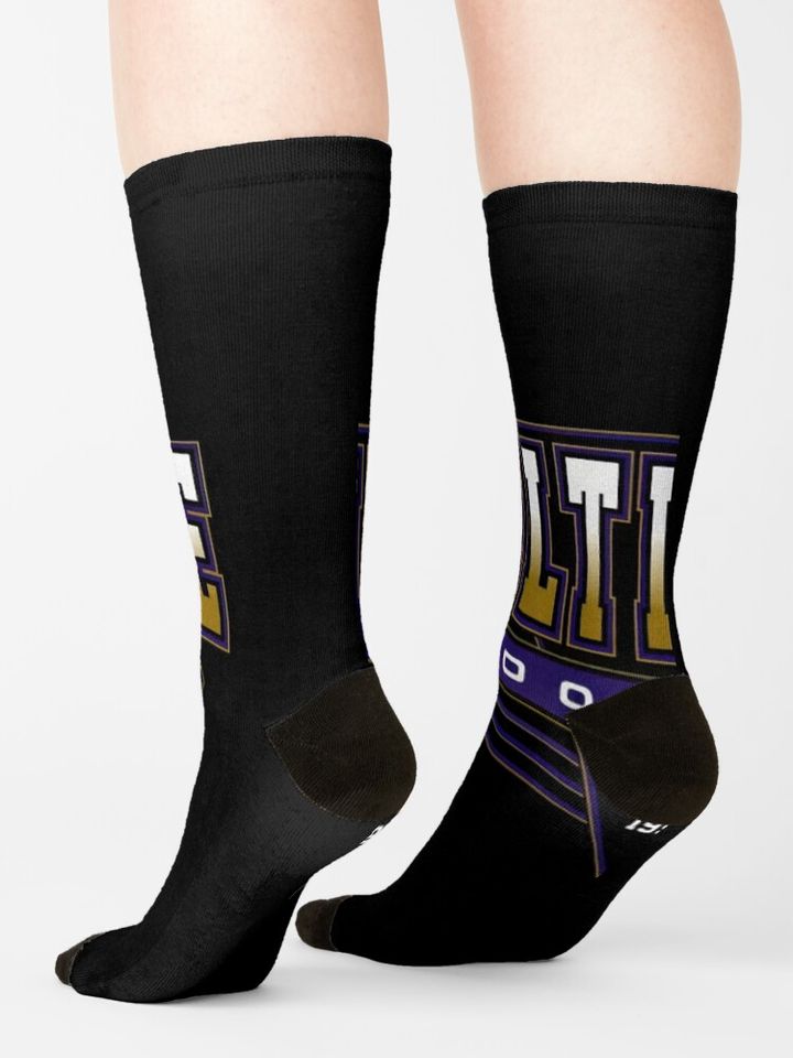 Baltimore Ravens Socks, Gift For Fan
