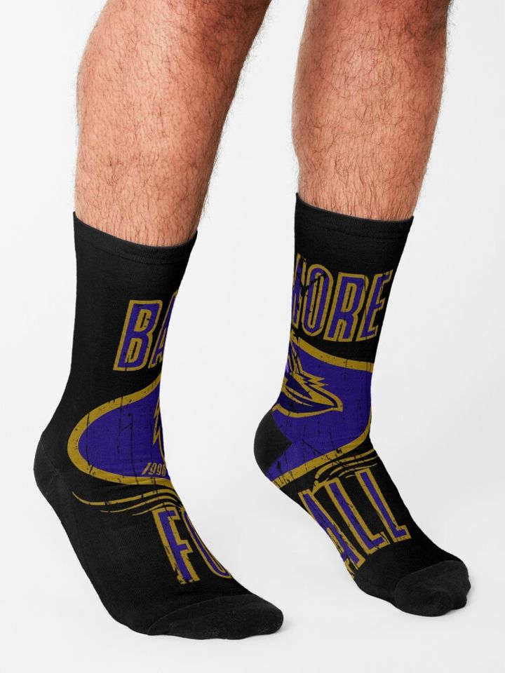 Baltimore Ravens Socks, Gift For Fan