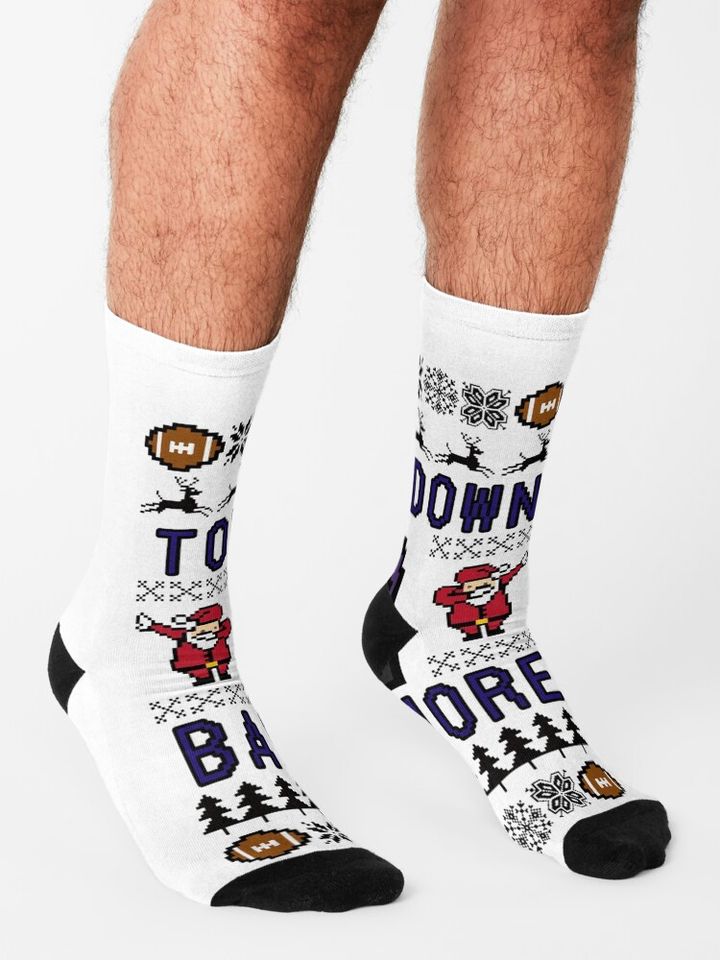 Baltimore Ravens Socks, Gift For Fan