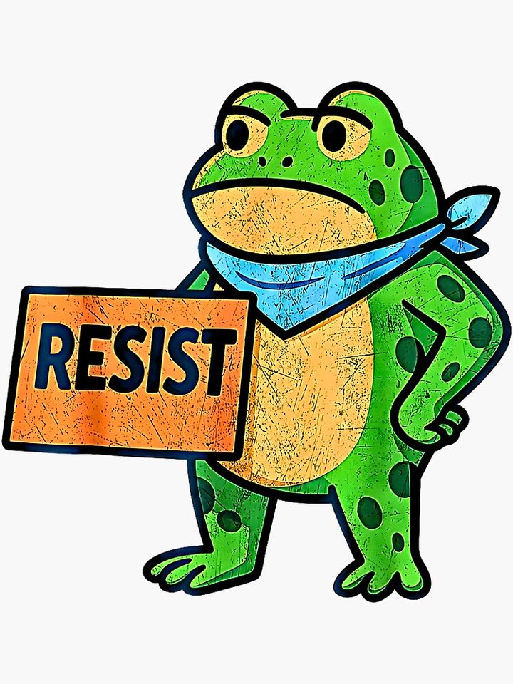 Portland-Frog-Protest Sticker