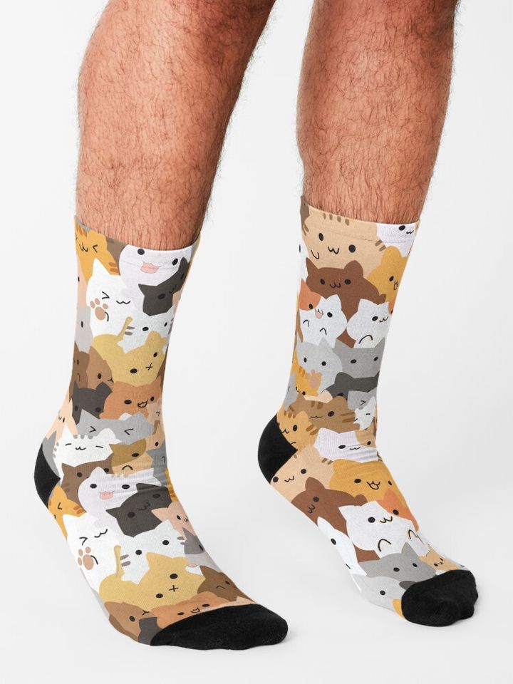 Sweet Happy Cub Kittens - Cats Pattern - CatCat Socks