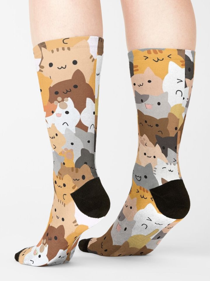 Sweet Happy Cub Kittens - Cats Pattern - CatCat Socks