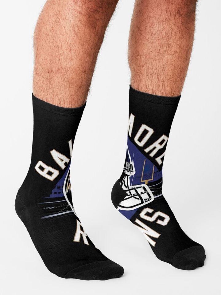 Baltimore Ravens Socks, Gift For Fan