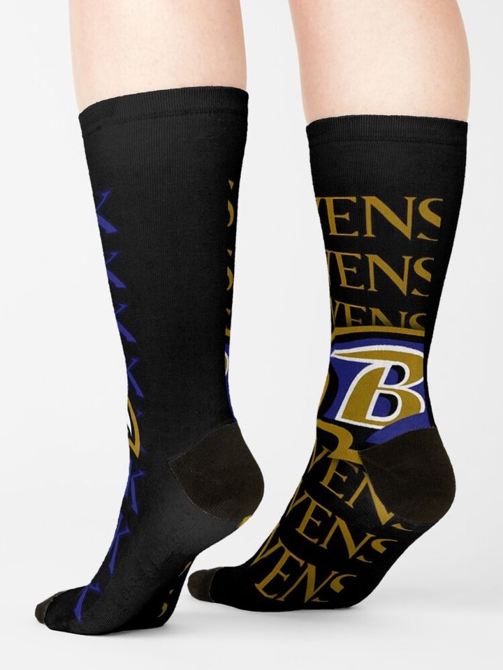 Baltimore Ravens Socks, Gift For Fan