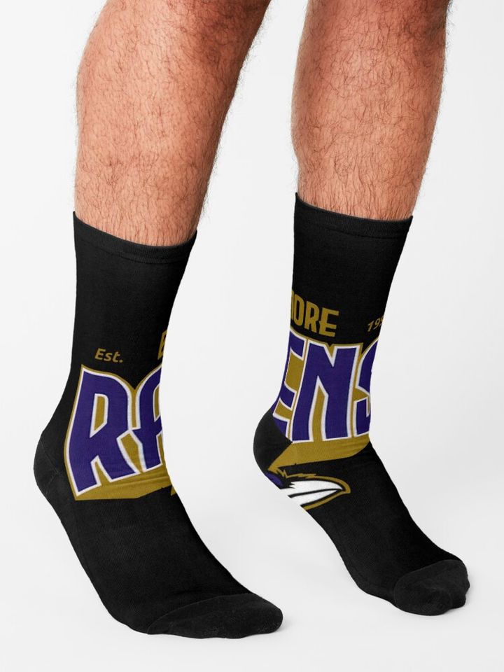 Baltimore Ravens Socks, Gift For Fan