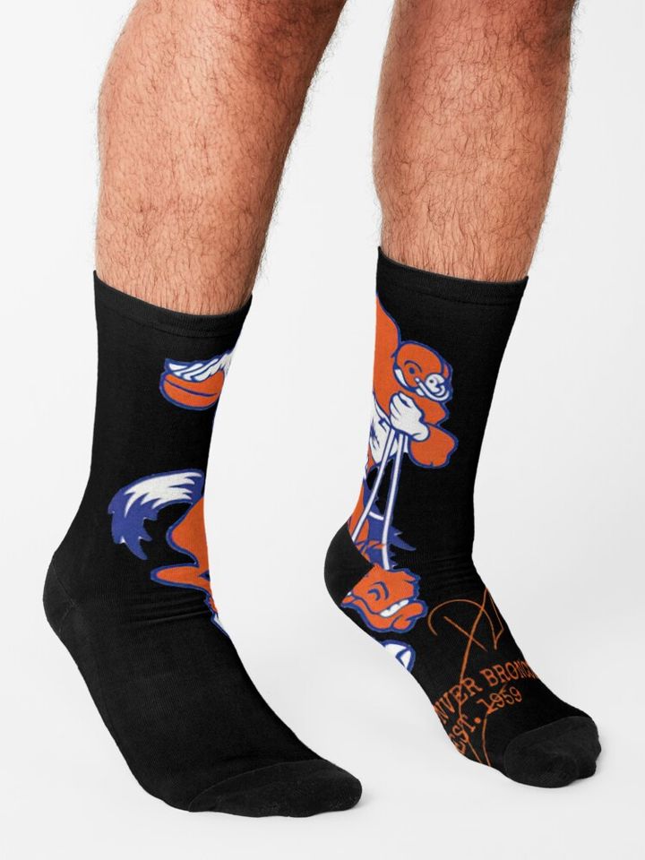 Denver Broncos Socks, Gift For Fan
