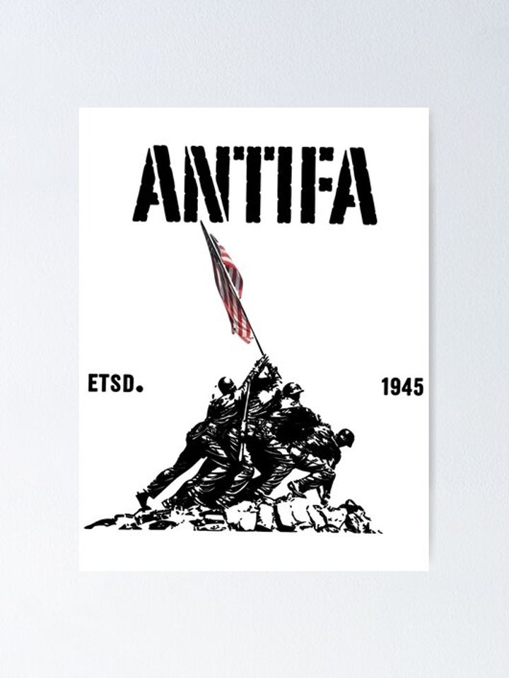 Antifa estd 1945 Patriotic Anti Fascist, Pro Democracy No Kings Poster