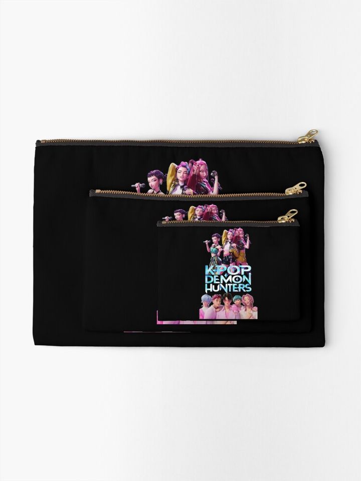 Animated Kpop Films 2025 Logo Musical Fan K-Pop Demon Hunters  Zipper Pouch
