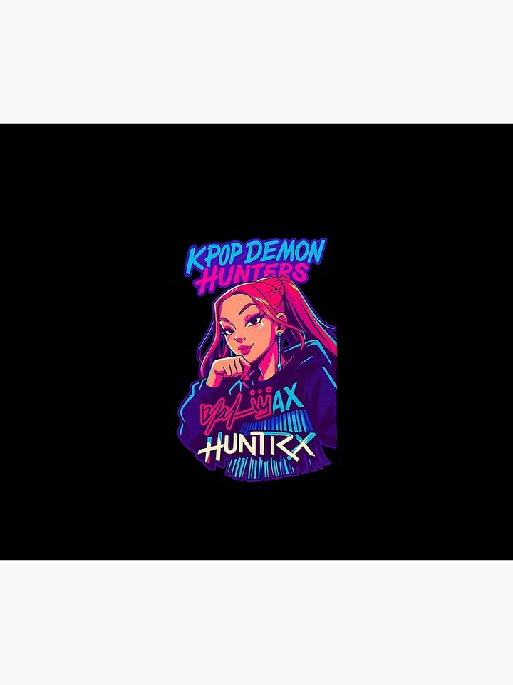 Kpop Demon Hunters Neon Style Fleece Blanket