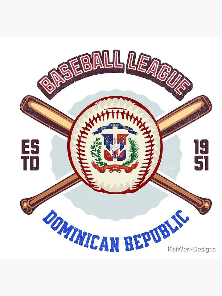 Vintage Dominican Republic Baseball Poster