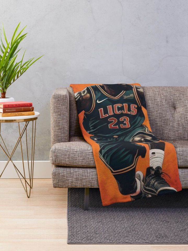 Lebron James Dunk basketball Throw Blanket, Gift for Fan
