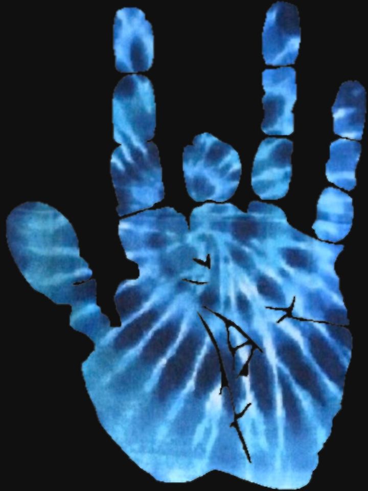 Blue Groovy Jerry Hand Racerback Tank Top
