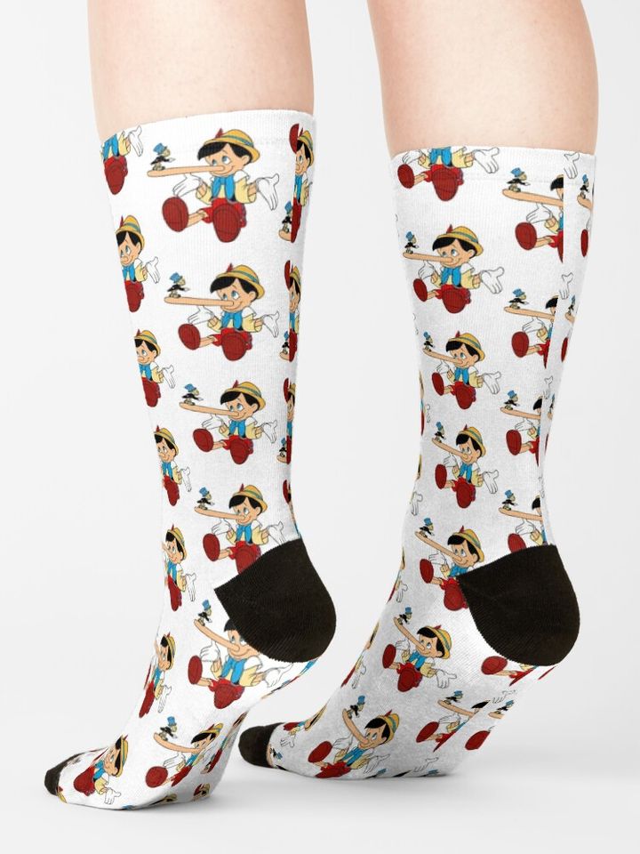 Jiminy Cricket angry with pinocchio Socks