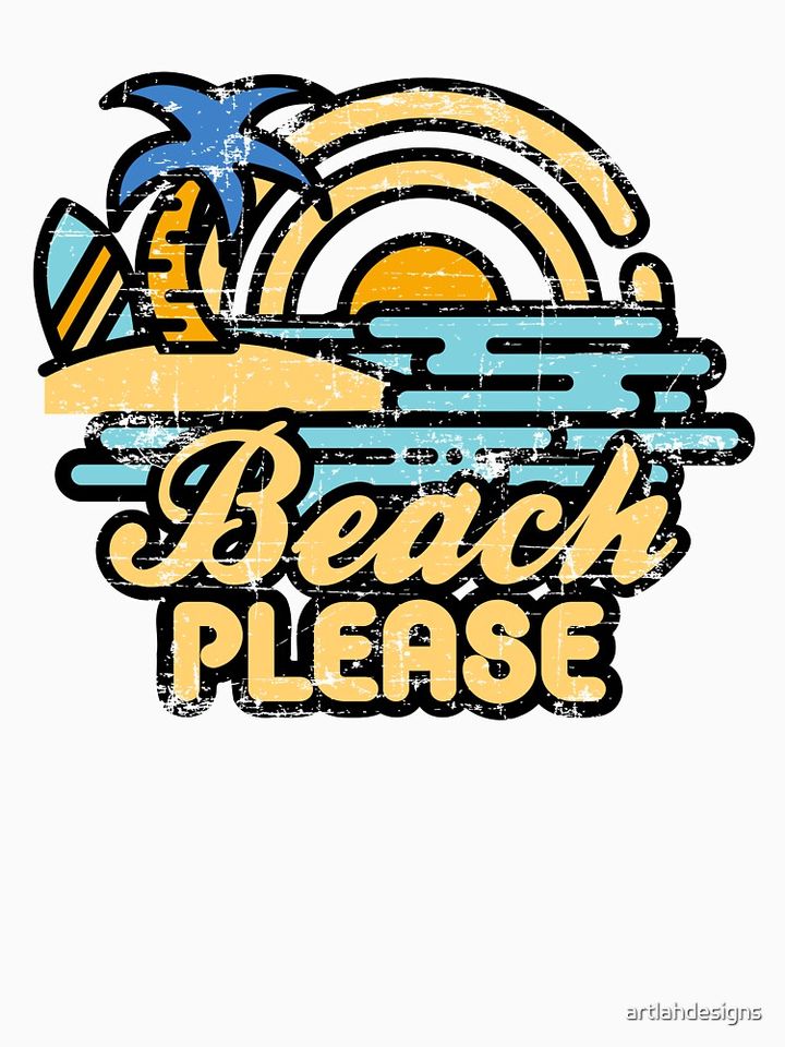 Beach Please Racerback Tank Top