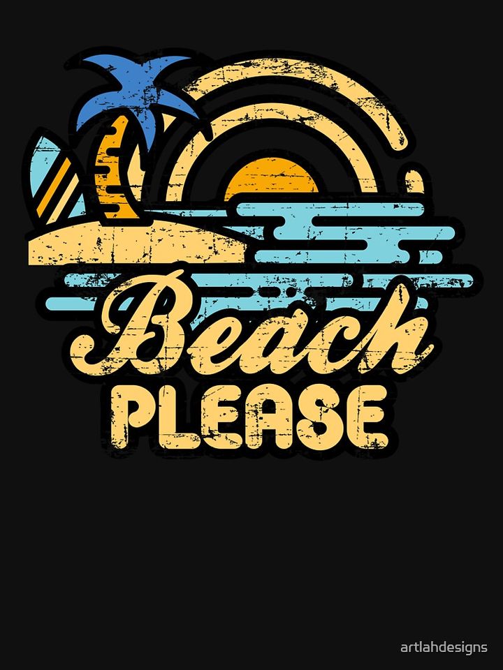Beach Please Racerback Tank Top