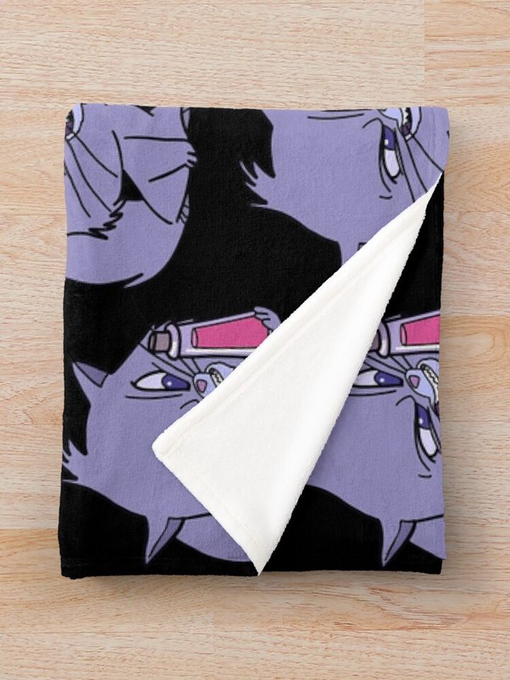Yzma Cat With Poison Bottle Throw Blanket