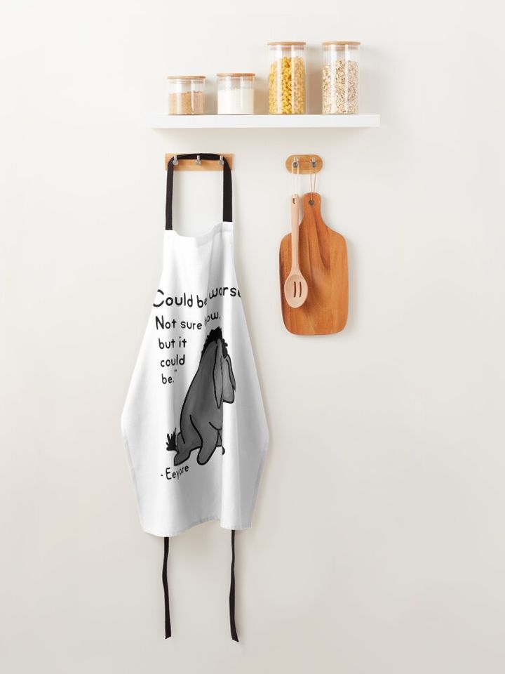 Disney Winnie The Pooh Sad Eeyore Quote Kitchen Apron