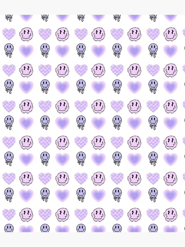 pastel purple smiley faces & hearts pack   Backpack