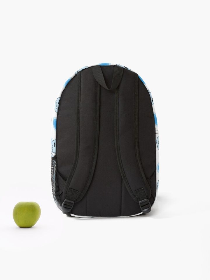 pastel blue smiley faces & hearts pack Backpack