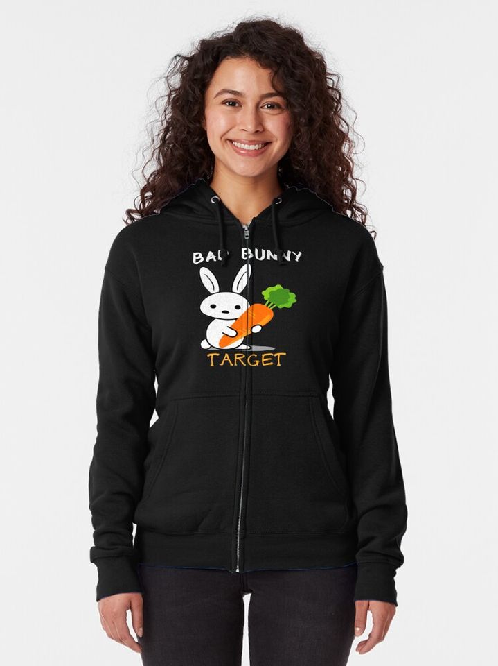 Bad Bunny Target Zipped Hoodie