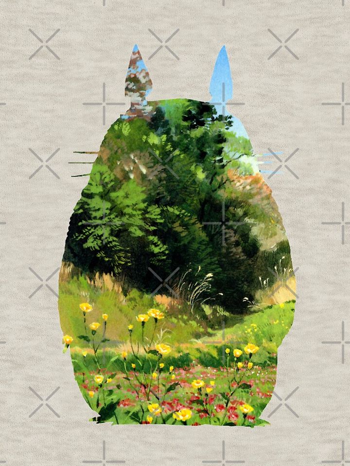 Totoro Minimalist Design Pullover Sweatshirt