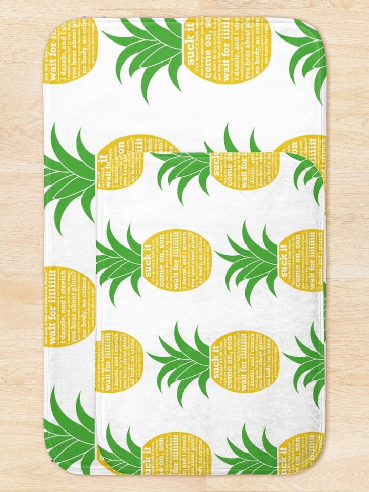 Psych Quotes Pineapple Bath Mat