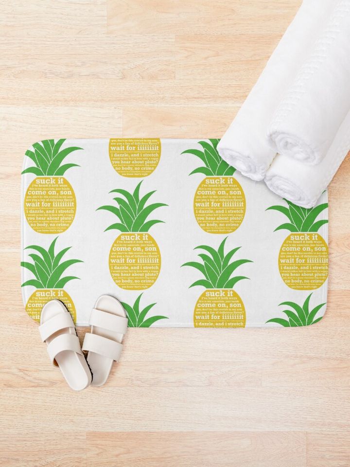 Psych Quotes Pineapple Bath Mat