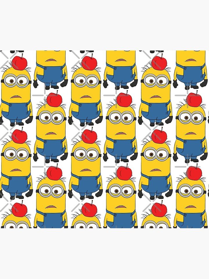 Minion with an apple Cartoon Throw Blanket, Comfortable Blanket for Men, Women, Kids, Home Decor Gift Ideas