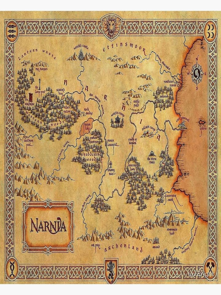Map of Narnia Premium Matte Vertical Poster