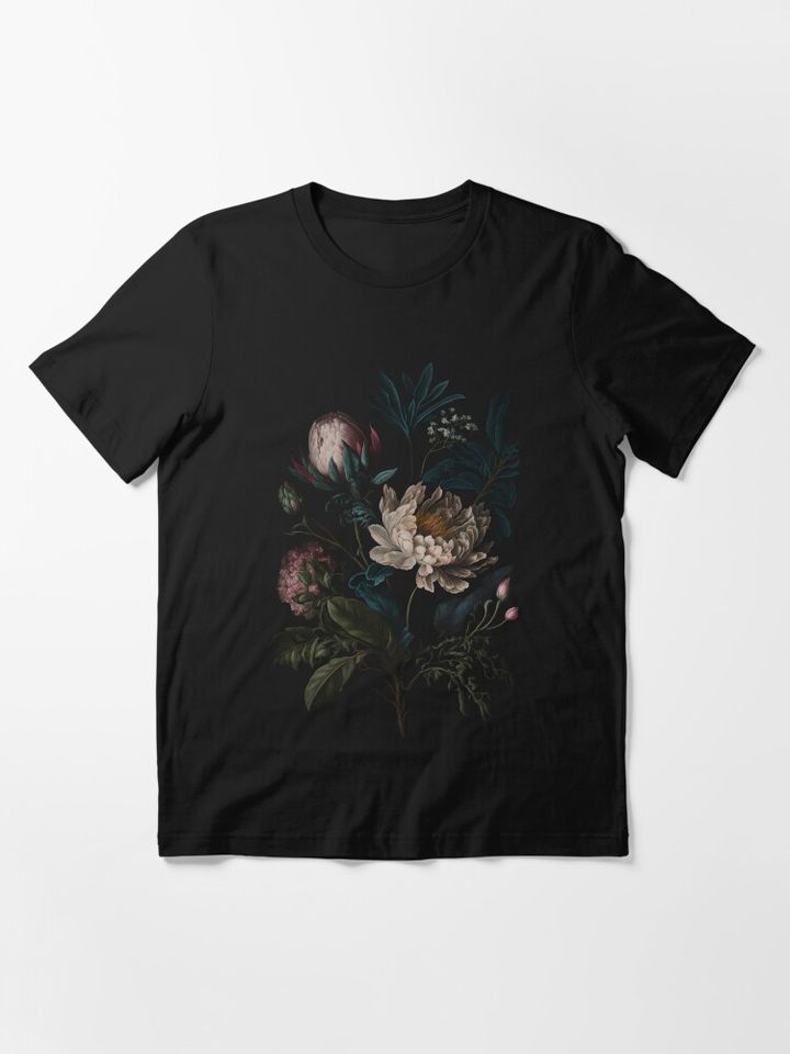 Dark Academia Peony Botanical Essential T-Shirt