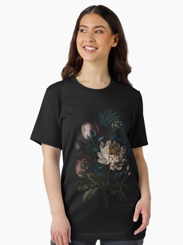 Dark Academia Peony Botanical Essential T-Shirt