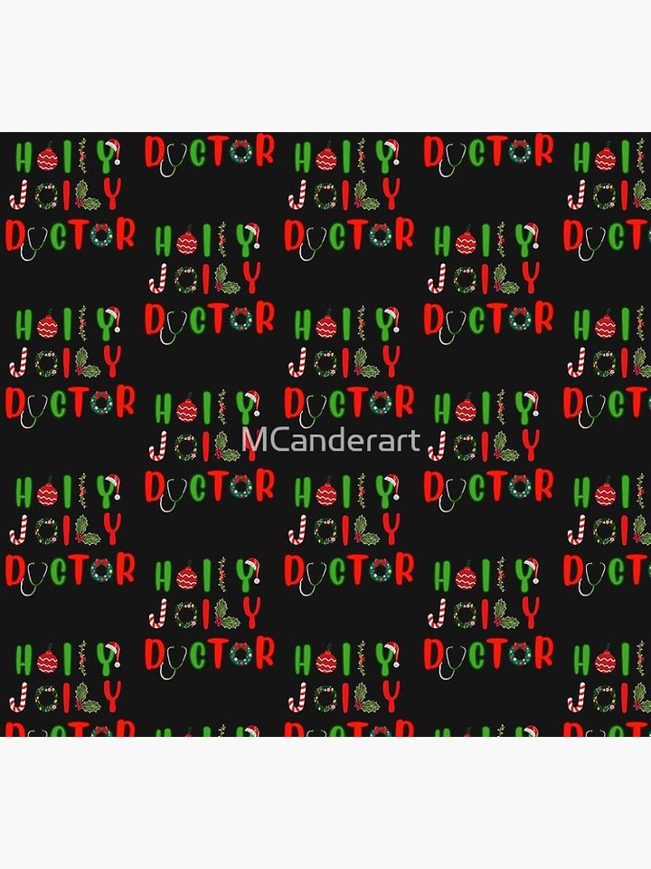 Christmas Holly Jolly Doctor  Socks
