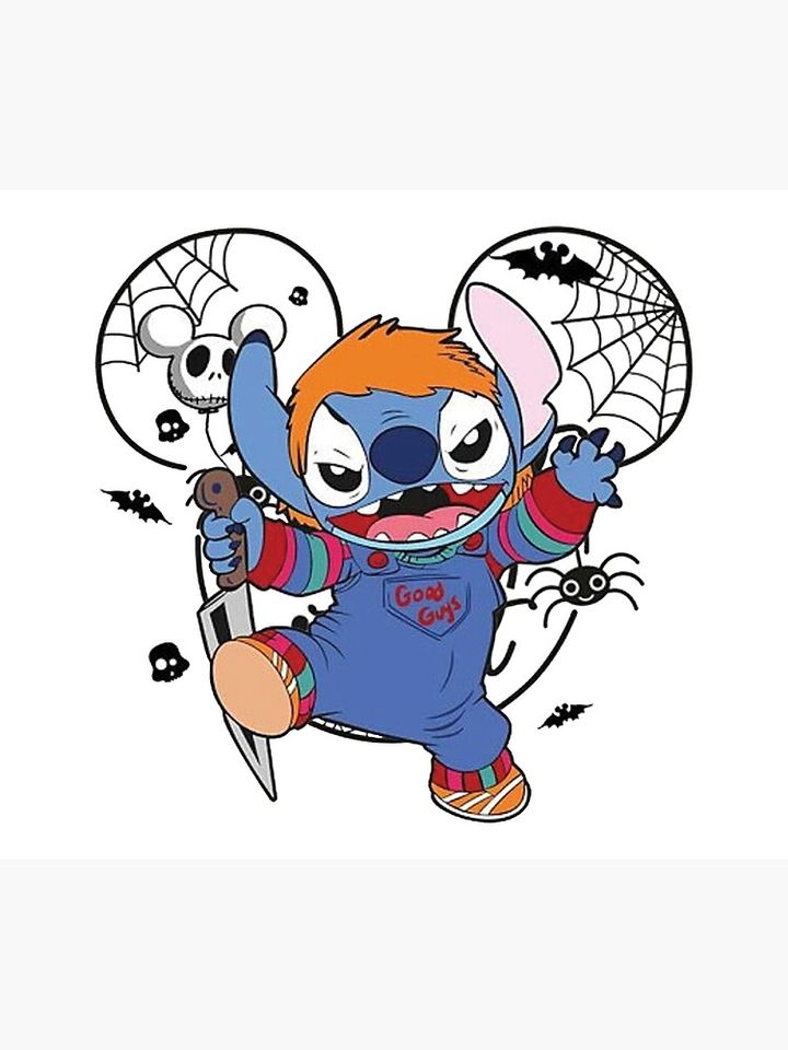 Stitch Chucky Disney Halloween Poster