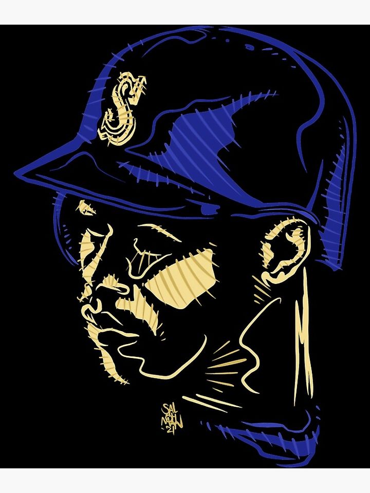 Ken Griffey Jr Canvas, Gift for baseball fan