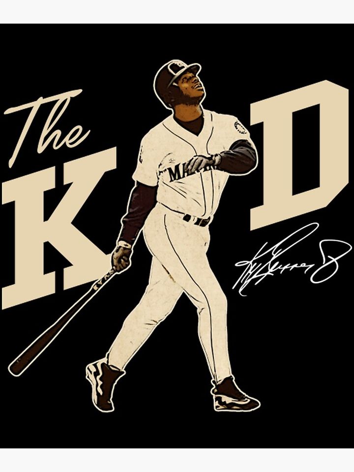 Ken Griffey Jr Canvas, Gift for baseball fan