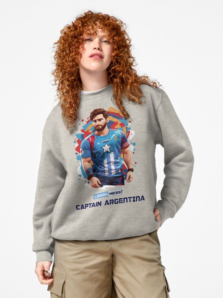 Lionel Messi Captain Argentina Pullover Sweatshirt