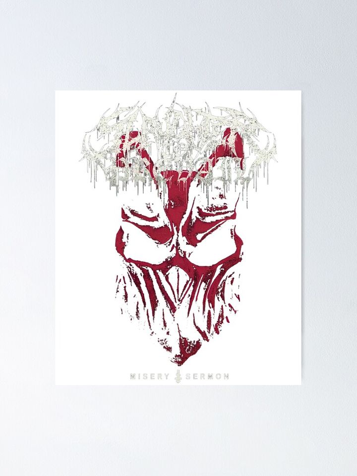 Misery Sermon Classic Poster - Heavy Metal Band Wall Art Print