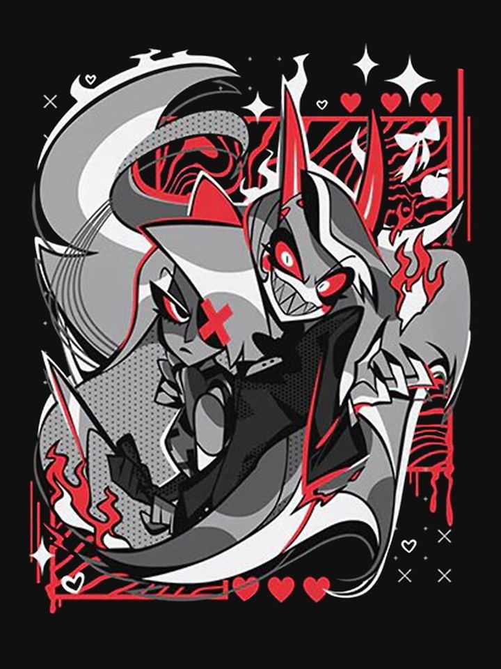 Hazbin Hotel Charlie & Vaggie Pullover Hoodie