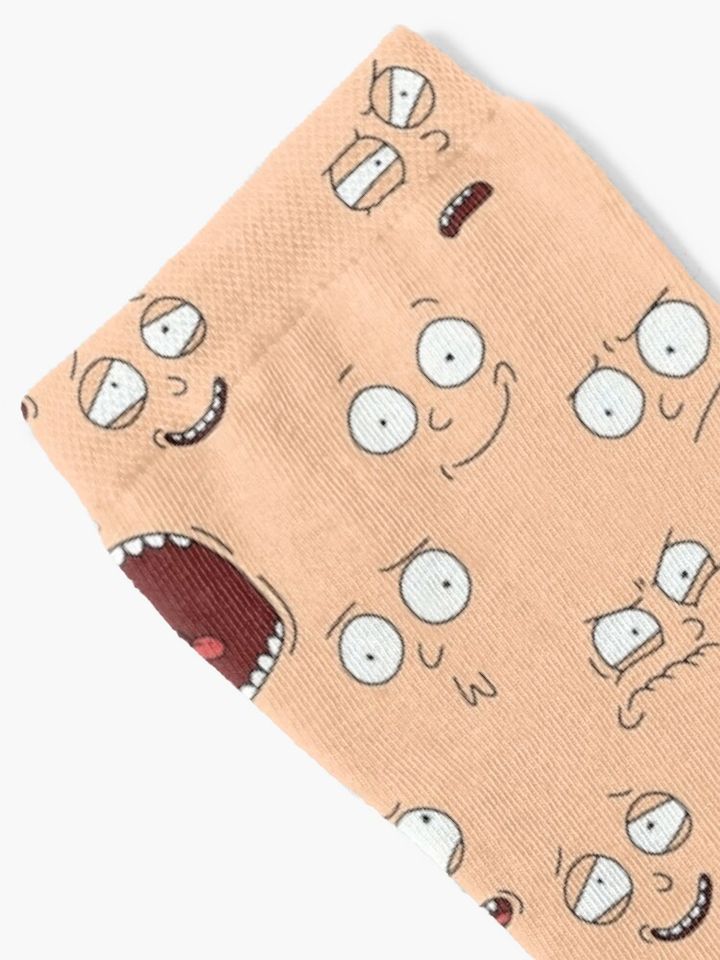 Rickandmorty Faces Socks