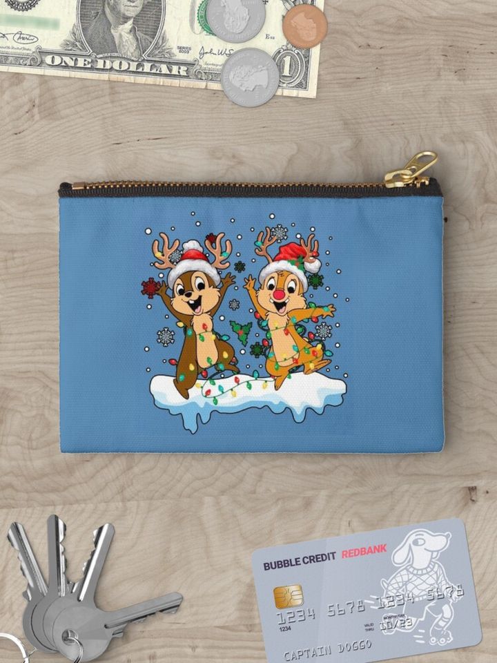 Disney Chip and Dale Christmas Makeup Bag