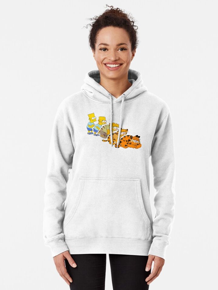 Bart to Garfield Pullover Hoodie