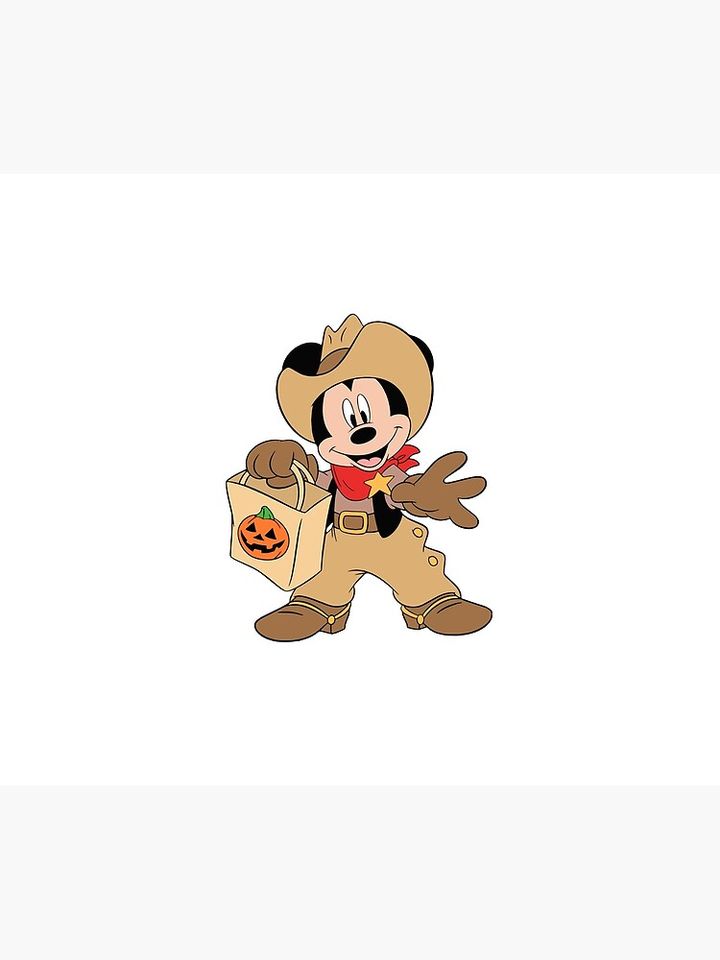 Disney Cowboy Mickey Mouse Halloween Throw Blanket
