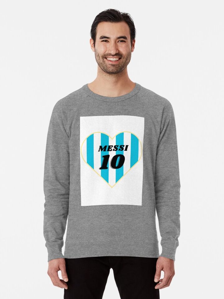MESSI HEART Sweatshirt, Lionel Messi Sweatshirt, Messi Fan Sweater