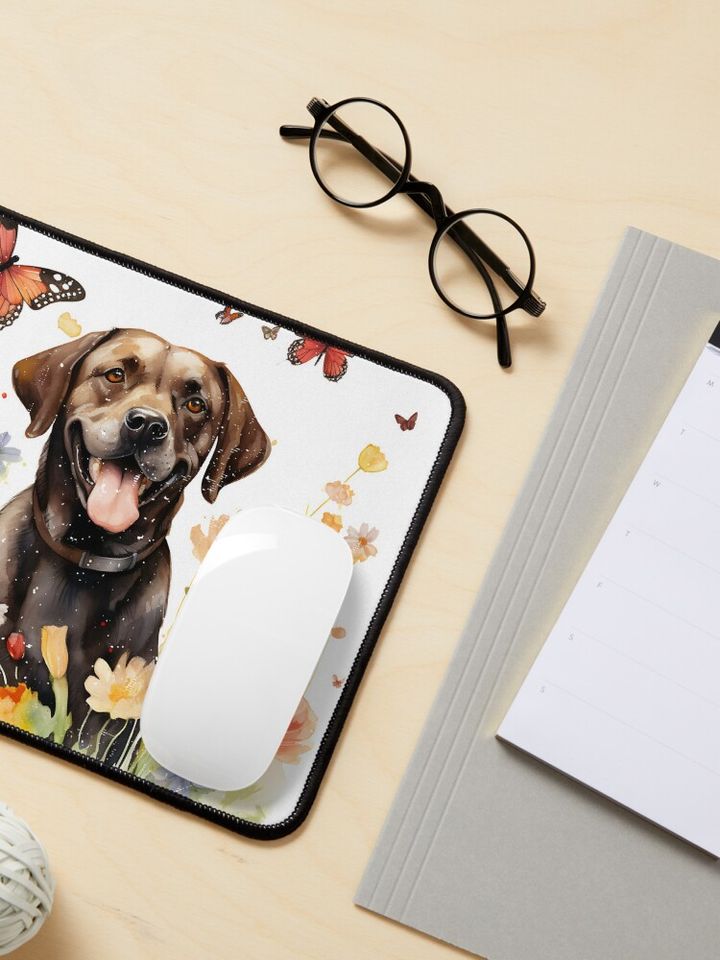 Cute Happy Dog Puppy Mouse Pad