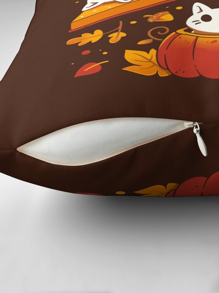Pumpkin Party Kittens - Fall Cats Pillow